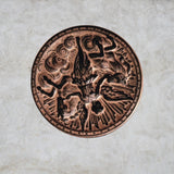 Large Oxidized Copper Goddess Athena Stamping x 1 - 6901COSG