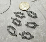 Brass Art Deco Connectors x 6 - 07005GB.