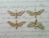 Brass Moth Stampings x 4 - 151RAT.