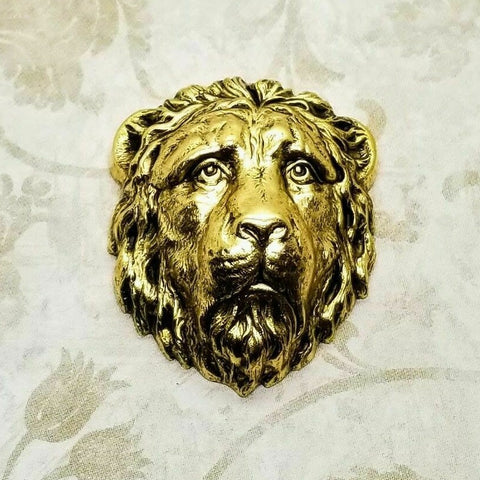Large Brass Lion Stamping - 1709FFA.