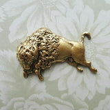 Brass Buffalo Bison Stamping x 1 - 1896FFA.