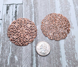 XLarge Shiny Rose Gold Pierced Filigree Stampings (2) - PRGRAT6949