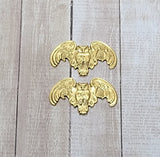 Matte Gold Ox Owl Stampings Without Hole (2) - GOFF2749 Jewelry Finding