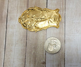 Large Brass Mother Nature Valkyrie Stamping - 1195FF.