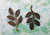 Brass Leaves Branch x 2 - 2176SG.