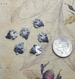 Brass Leaf Charms x 6 - 2249S.