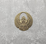 Brass Scarab Stampings - 2530FF