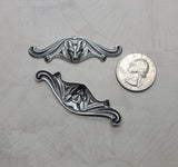 Brass Gargoyle Bat Stampings x 2 - 2761FF