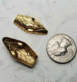 Brass Snake Head Findings x 2 - 2933S.