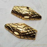 Brass Snake Head Findings x 2 - 2933S.