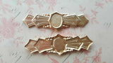 Brass Art Deco Plaque Stampings x 2 - 3114RAT.