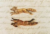 Brass Fox Stampings x 2 - 3377FF.