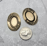 Brass 18mm x 13mm Settings Bezels x 2 - 3386SG