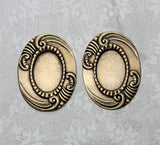 Brass 18mm x 13mm Settings Bezels x 2 - 3386SG