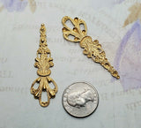 Brass Fancy Panache Stampings x 2 - 3426RAT.