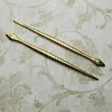 Large Brass Snake Findings x 2 - 3660S.