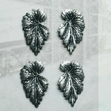 Small Brass Ivy Leaf Leaves x 4 - 3801-3802RAT.