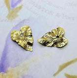 Brass Ivy Leaves With Hole x 2 - 3908RAT.