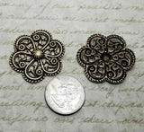 Brass Fancy Filigree Stampings x 2 - 4339RAT.