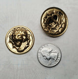 Brass Lion Stampings x 2 - 447-1S.
