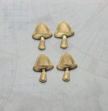 Brass Mushroom Stampings x 4 - 4715S