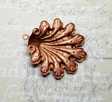 Large Brass Victorian Shell Charm x 1 - 4769S.