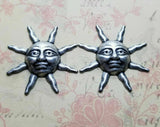 Brass Sunshine Stampings x 2 - 52309A.