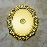 Brass 40mm x 30mm Setting No Ring x 1 - 5417S.