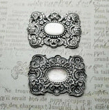 Brass Rectangle Filigree Stampings x 2 - 614RAT.