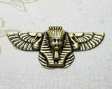 Large Brass Egyptian Scarab Stamping - 6547RAT.