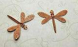 Brass Dragonfly Stampings - With Ring x 2 - 6802RRAT.