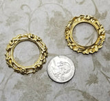Brass wreath Stampings x 2 - 6810CORAT.