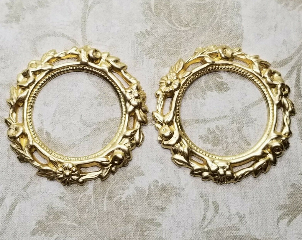 Brass wreath Stampings x 2 - 6810CORAT.