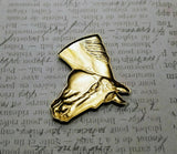 Large Brass Horse Head Stamping - 6818S.