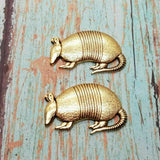 Brass Armadillo Stampings x 2 - 6868S