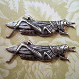 Brass Grasshopper Stampings x 2 - 6874RAT.
