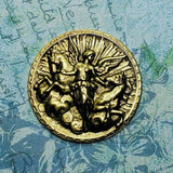 Large Brass Goddess Athena Stamping x 1 - 6901SG.
