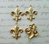 Brass Fleur De Lis Charms x 4 - 802WRRAT.