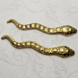 Brass Snake Stampings x 2 - 8384S.