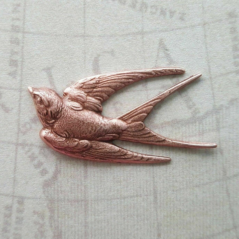 Brass Bird Stamping x 1 - 8491FF.