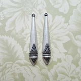 Brass Art Deco Drop Charms x 2 - 893ARAT.