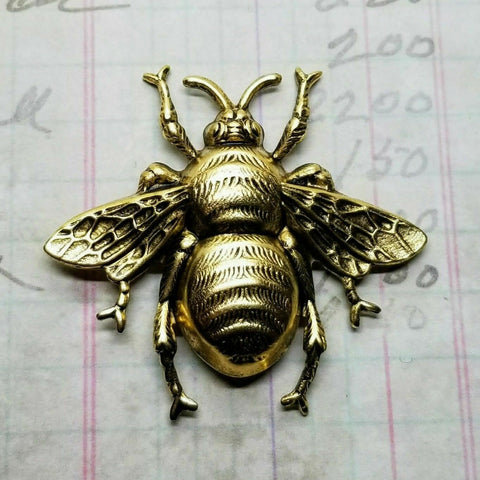 Large Brass Bee Stamping - 8986FFA.