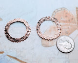 Shiny Rose Gold Floral Wreath Stampings (2) - PRGRAT139