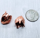 Shiny Rose Gold Bead Cap Petals (2) - PRGS4101 Jewelry Finding