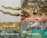 Brass Snake Stampings x 2 - 8384S.