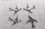 Oxidized Silver Bird Connectors With 2 Rings Left And Right (4) - SOGB5704L/R2R