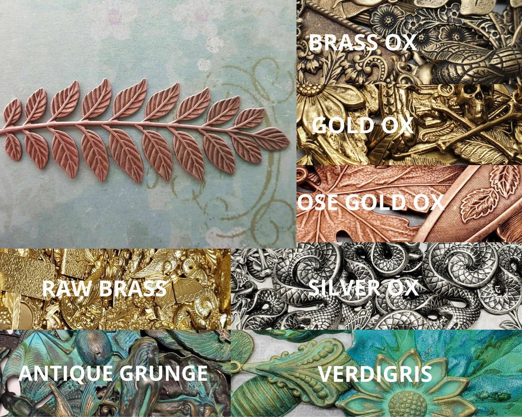 Large Brass Branch Stamping x 1 - 2969S.