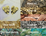 Brass Ivy Leaves With Hole x 2 - 3908RAT.