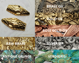 Brass Snake Head Findings x 2 - 2933S.