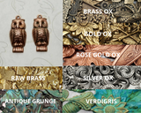 Small Brass Owl Charms x 2 - 0093-1FF.